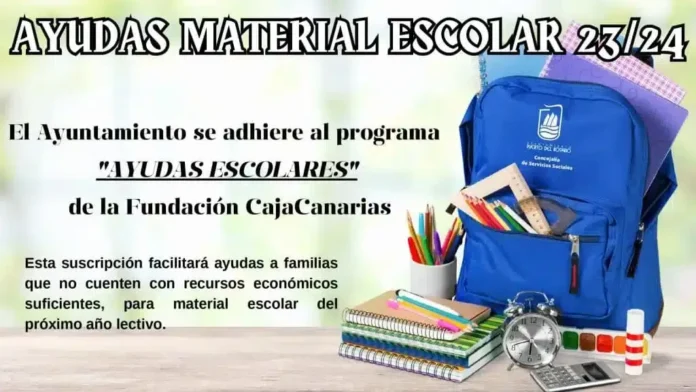 Puerto del Rosario y CajaCanarias repartirán ayudas para material escolar a las familias con menos recursos del municipio