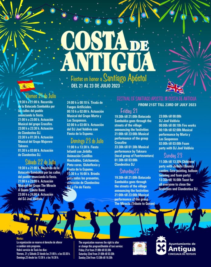 Comienzan las Fiestas Costa de Antigua en honor a Santiago Apóstol