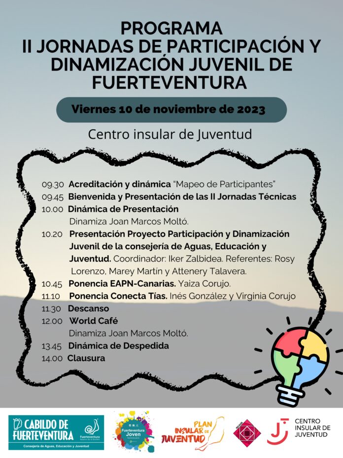 El Cabildo promueve las II Jornadas de Participación y Dinamización Juvenil