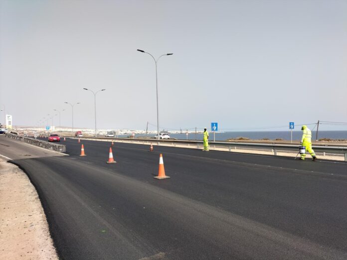 El Cabildo finaliza los trabajos de mejora de la vía FV-2 en su salida de Puerto del Rosario hacia Morro Jable